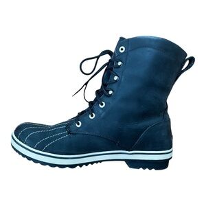 Sorel Lace Up Waterproof Combat Boot with Plaid Lining